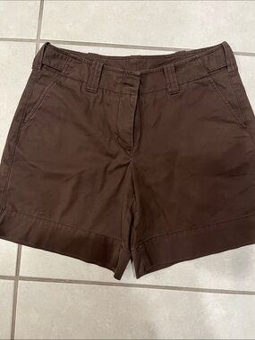 Talbots Dark Brown Cotton Bermuda Shorts